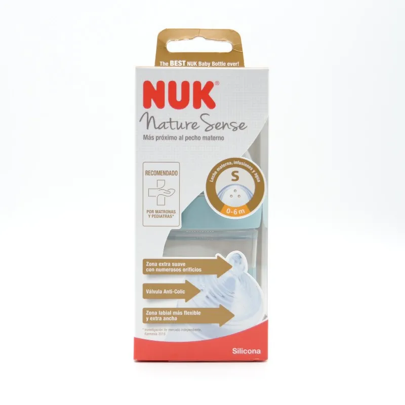BIBERON NUK SILICONA NATURE SENSE 0-6M 150ML S
