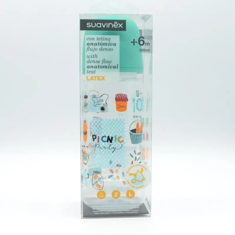 BIBERON SUAVINEX LATEX T ANATOMICO FLUJO DENSO +6M 360