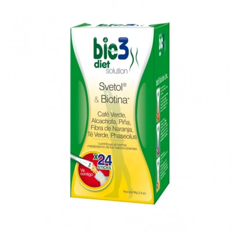 BIO3 DIET SOLUTION SVETOL&BIOTINA 24 STICKS