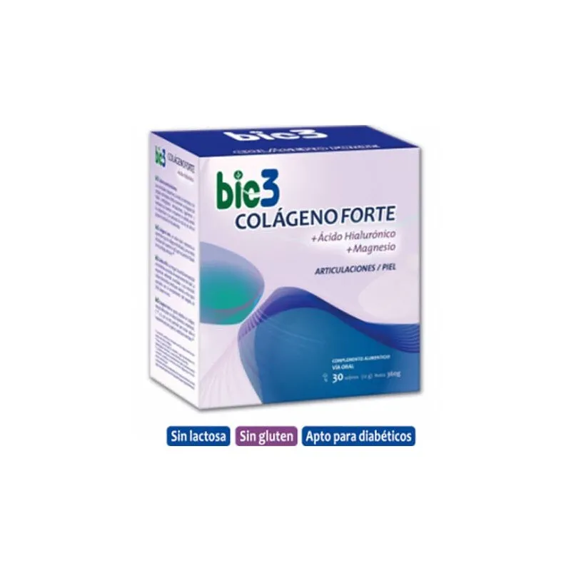 Bio 3 Colageno Forte + Ácido hialurónico 30 Sobres