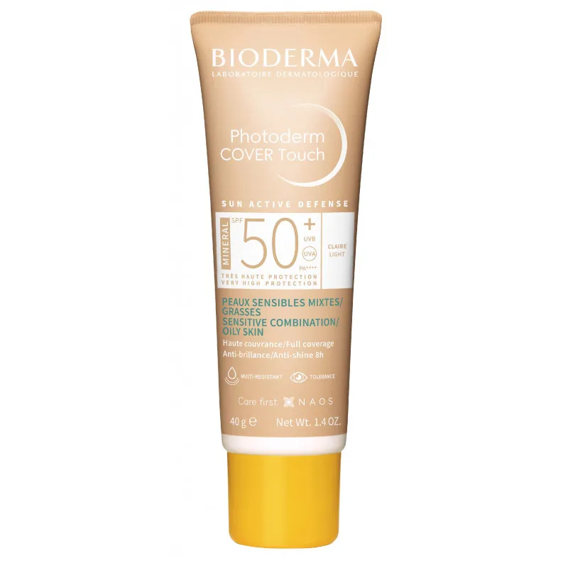 Bioderma Photoderm Cover Touch Mineral Tono Claro SPF50+ 40g