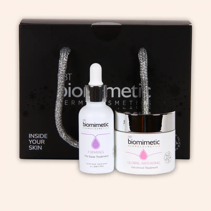 Biomimetic PACK Regalo Prebase Reafirmante y Advanced treatment Global Antiaging Crema