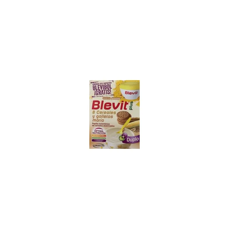 Blevit plus Duplo 8 Cereales y galletas maría Desde los 5 meses Blevibol Gratis