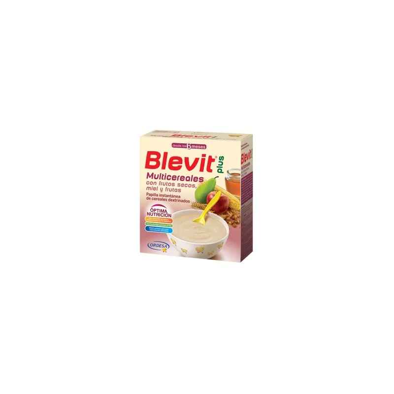 Blevit plus Multicereales con frutos secos, miel y frutas Desde los 6 meses 300 gramos
