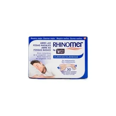 Breathe Right® tiras nasales color carne talla grande 30uds