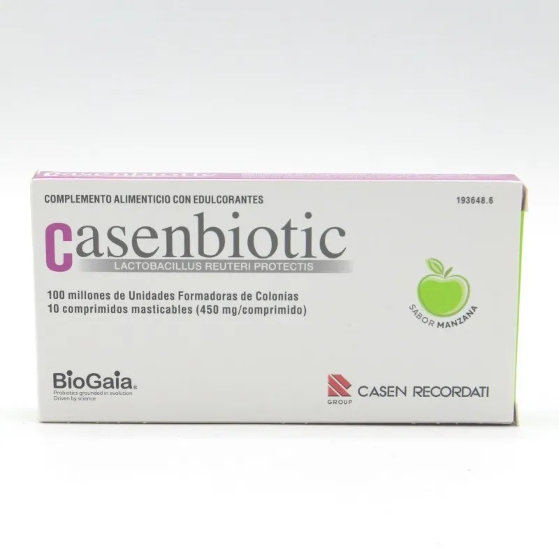 CASENBIOTIC SABOR MANZANA 10 COMPRIMIDOS
