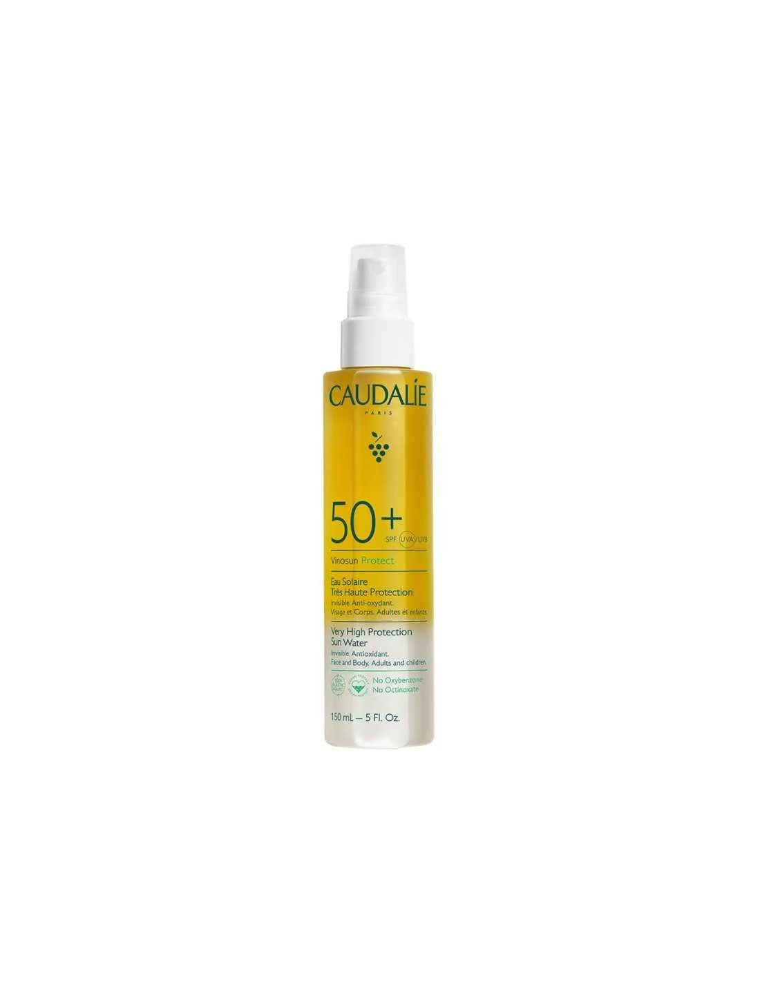 Caudalie Vinosun Protect Agua Solar SPF50+ 150 Ml Cara Y Cuerpo Bifasico