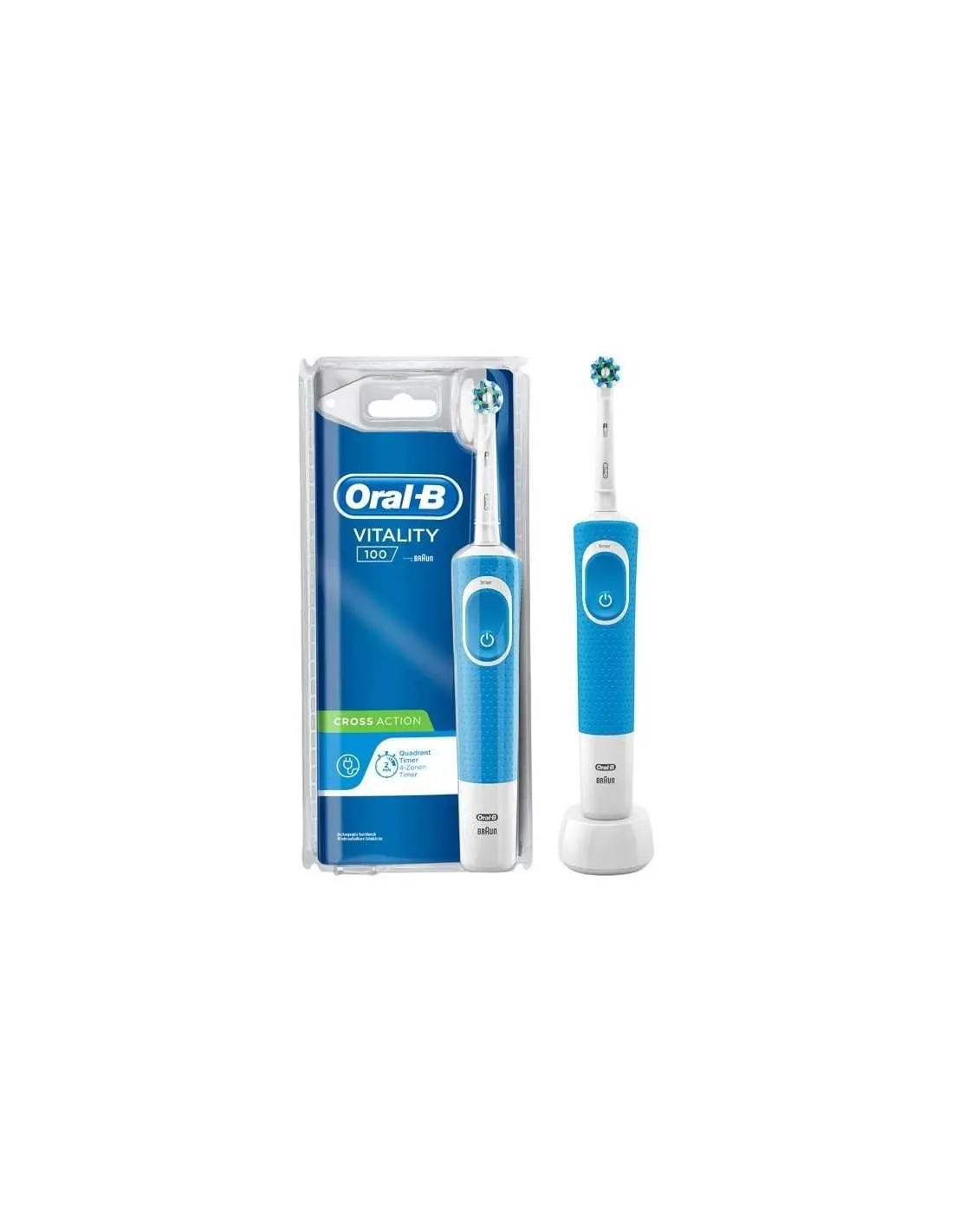 Cepillo Dental Eléctrico Recargable Oral-B Vitality 100 Cross Action Azul