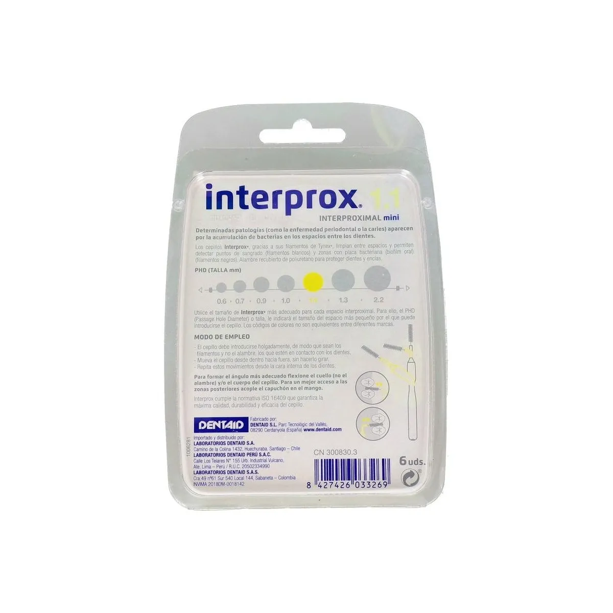 Cepillo Interdental Interprox 4g Mini Recto Amarillo 6 U