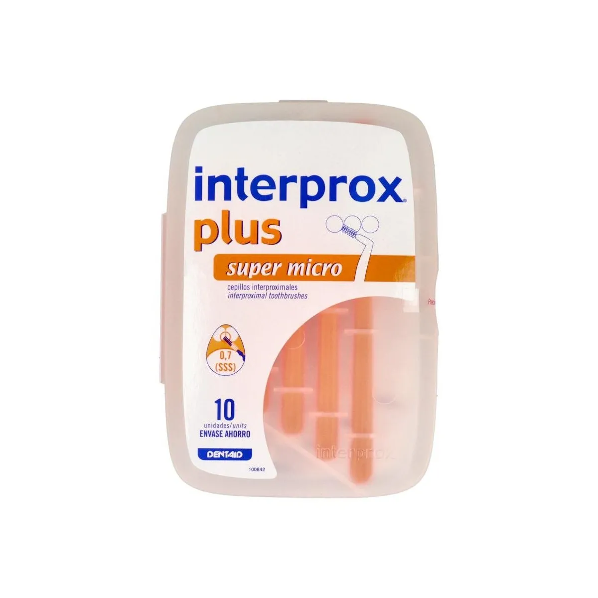 Cepillo Interdental Interprox Plus S-Micro Angu Naranja 10 U