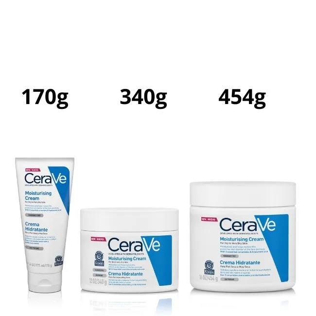 CeraVe Crema Hidratante (Disponible 170g, 340g y 454g)