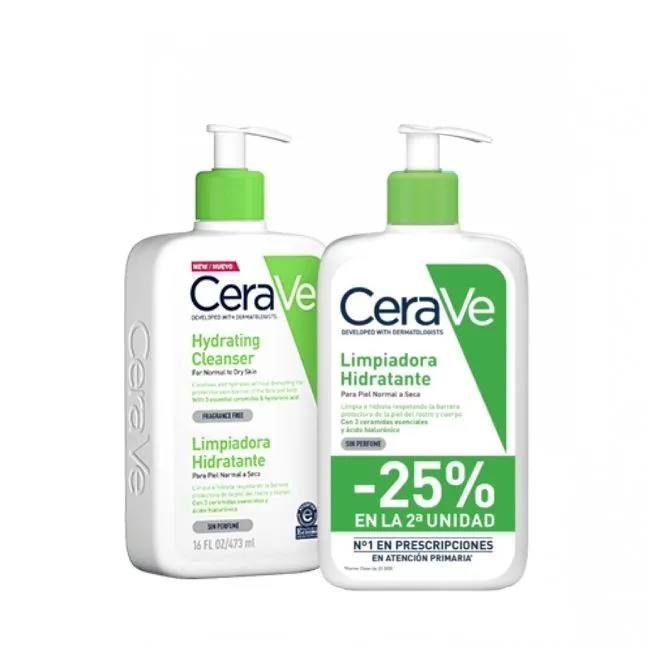 Cerave Limpiadora Hidratante Duplo 473 ml X 2
