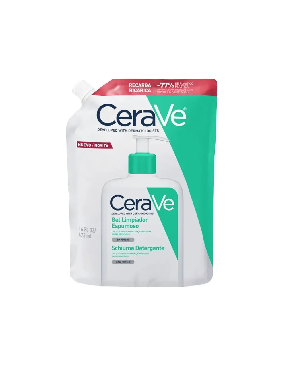 CeraVe Recarga Gel Limpiador Espumoso 473ml