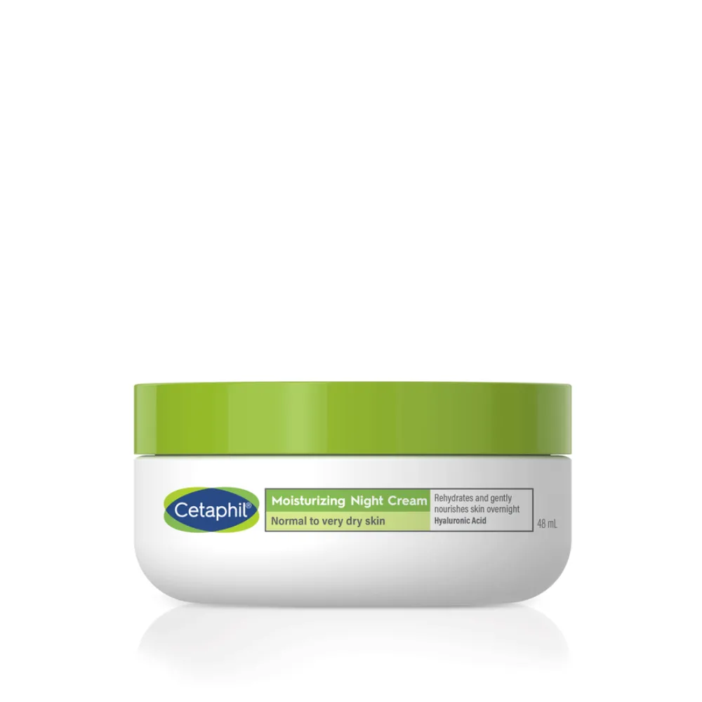 Cetaphil Crema Facial Hidratante de Noche con Ácido Hialurónico, 48 ml. - Galderma