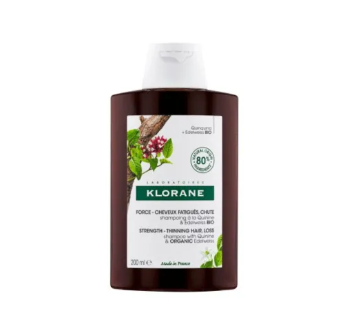 Champú a la Quinina y Edelweiss BIO, 200 ml. - Klorane