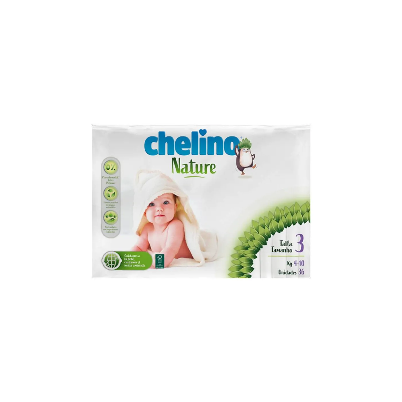 Chelino Nature Talla 3 410 Kg 36 Uds