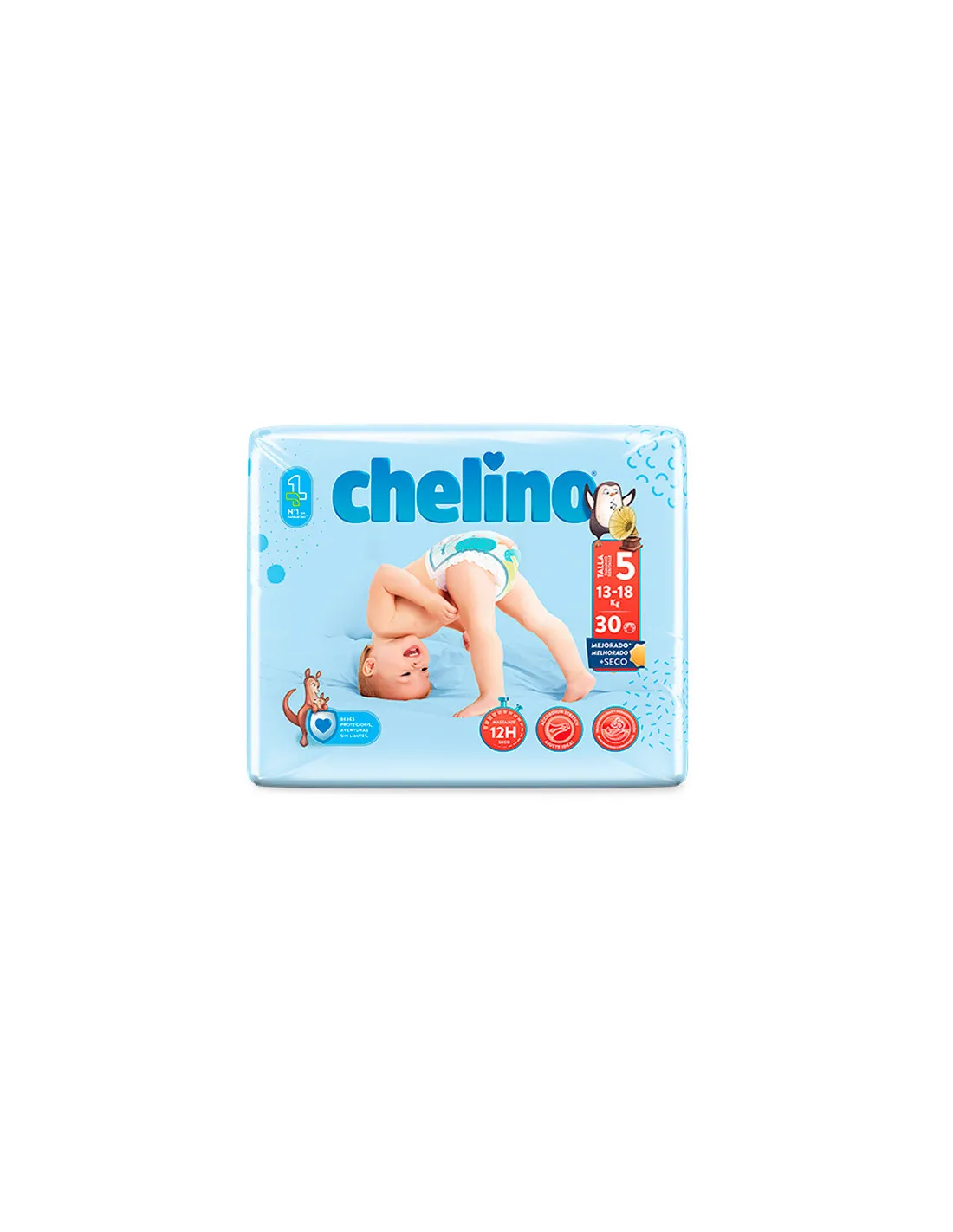 CHELINO PAÑALES TALLA 5 (13-18 KG) 30 UNIDADES