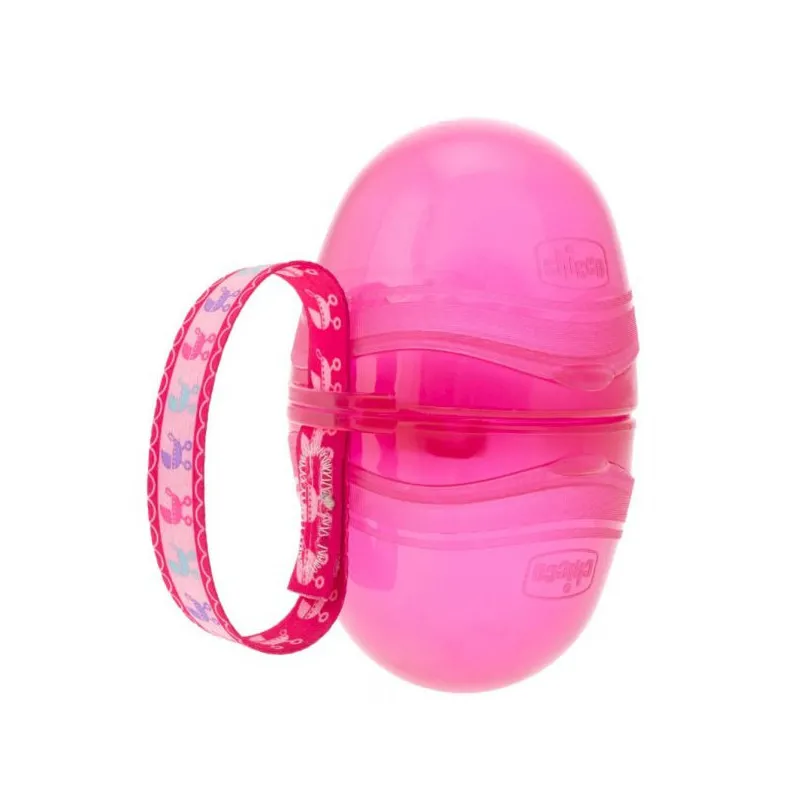 Chicco Porta Chupeta Duplo Rosa