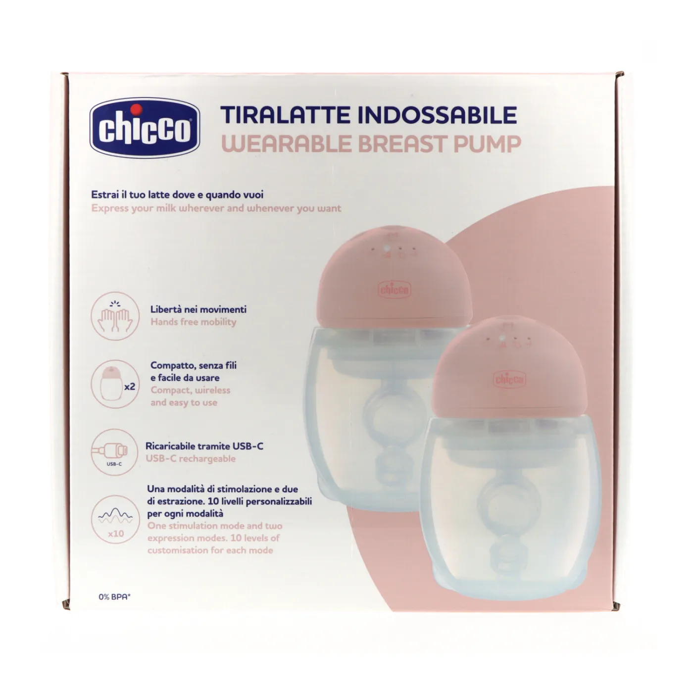 Chicco Sacaleches Electrico Doble Rosa