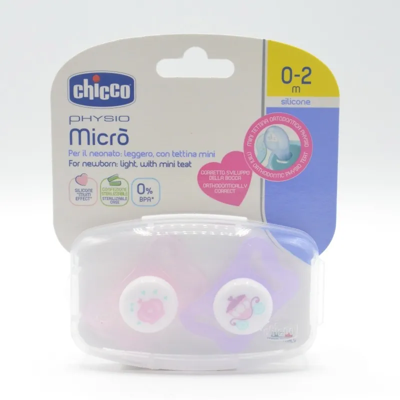 CHUPETE CHICCO SILICONA PHYSIO MICRO 0-2M ROSA 2