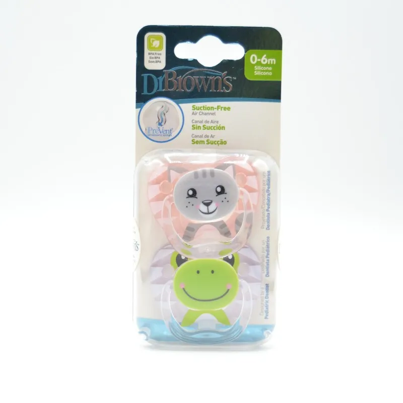 CHUPETE DR BROWN´S SILICONA ROSA 0-6M 2U R