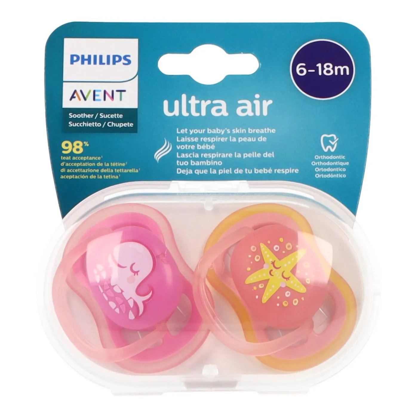 Chupete Silicona Philips Avent Ultra Air 618m 2