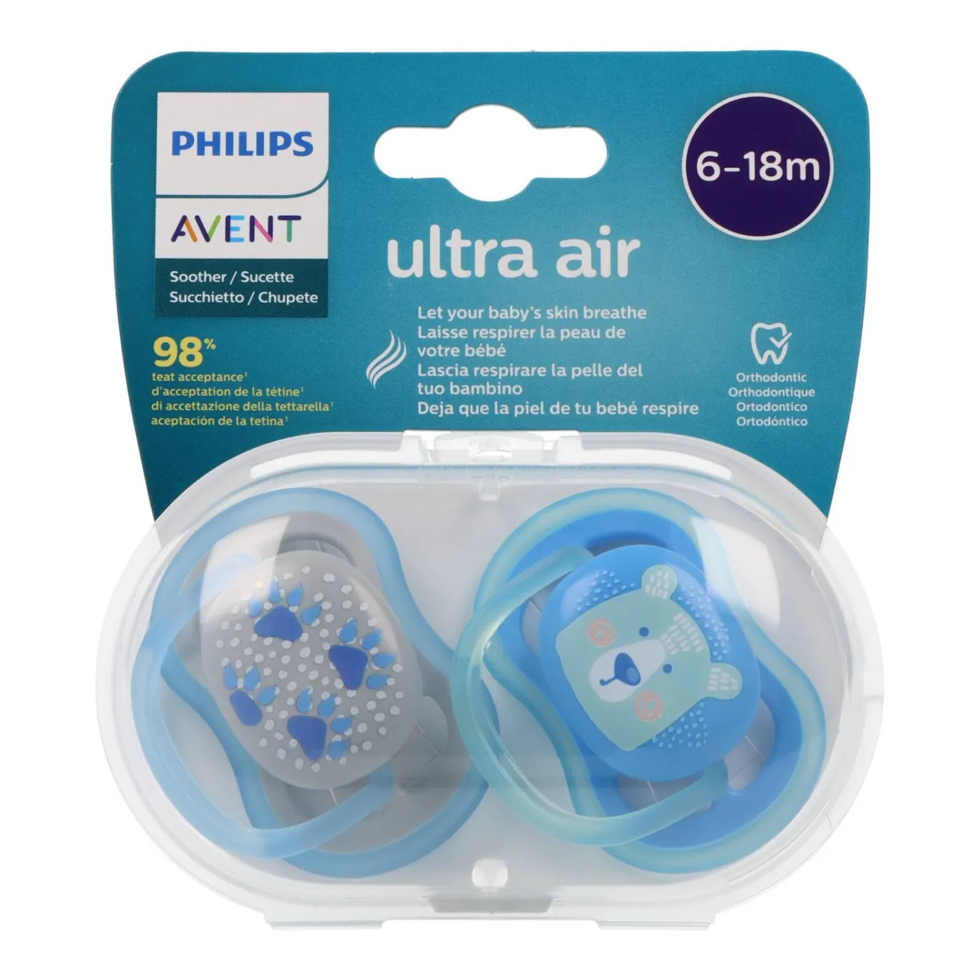 Chupete Silicona Philips Avent Ultra Air Osito Y