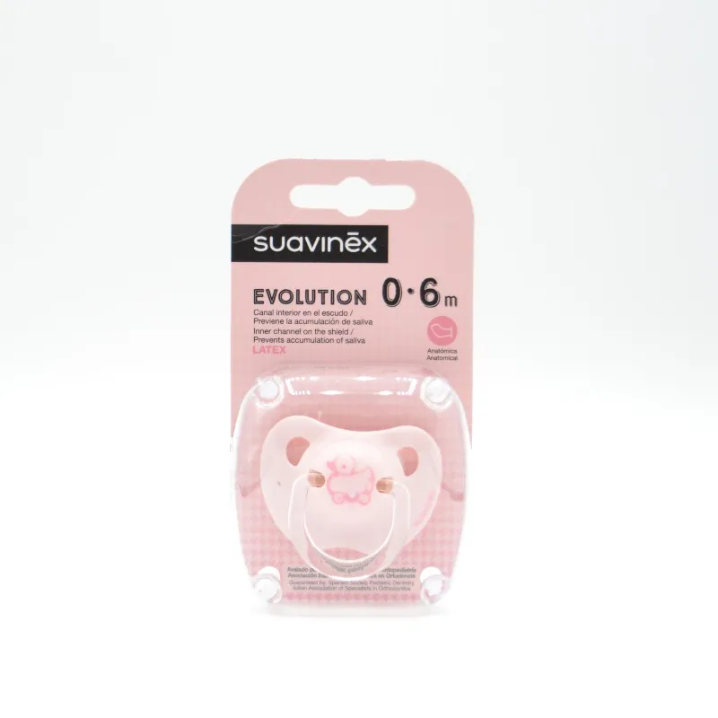 CHUPETE SUAVINEX EVOLUTION ANATOMICO LATEX 0-6M ROSA R