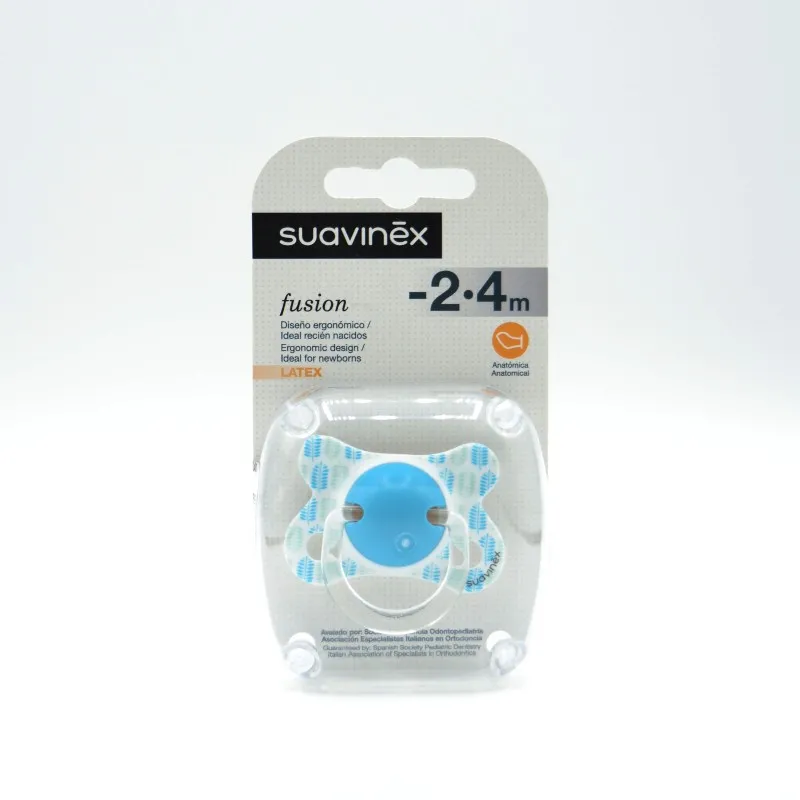 CHUPETE SUAVINEX FUSION ANATOMICO LATEX 2-4M 1UD MARIPOSA