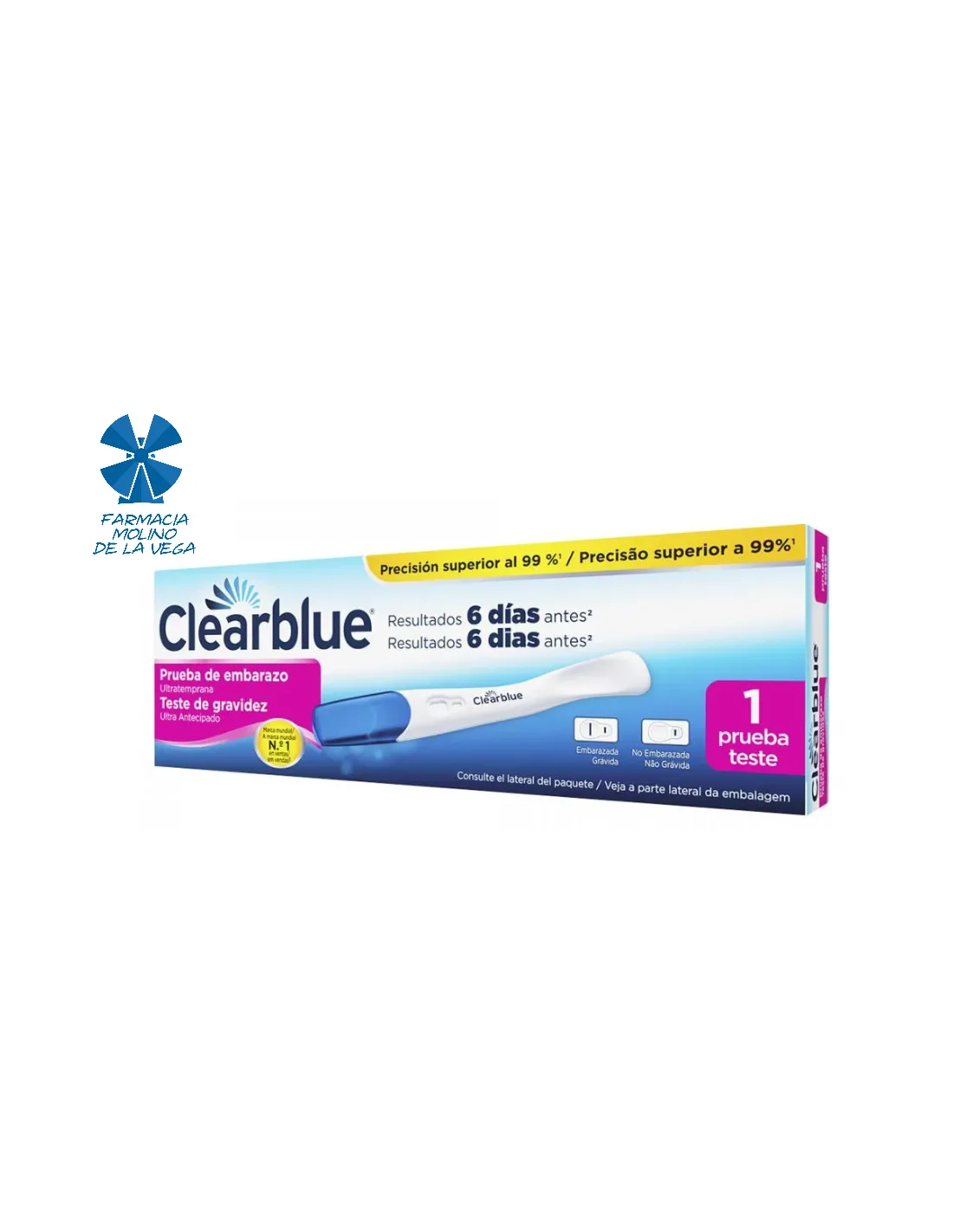 CLEARBLUE EARLY TEST EMBARAZO 6 DIAS ANTES 1 UNIDAD