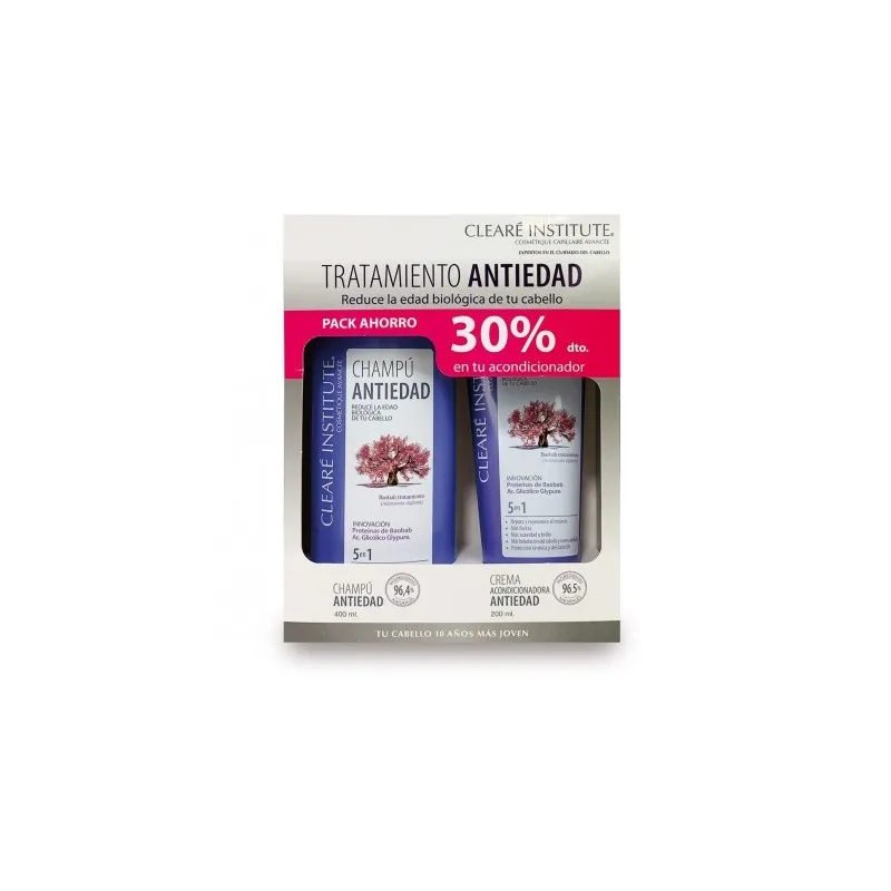 CLEARE INSTITUTE PACK ANTIEDAD CHAMPU + CREMA ACONDICIONADORA