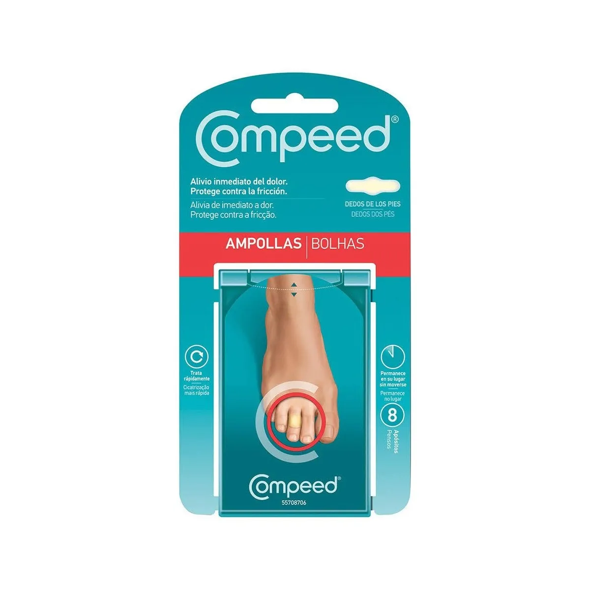 Compeed Ampollas dedos Pies 8 Apósitos