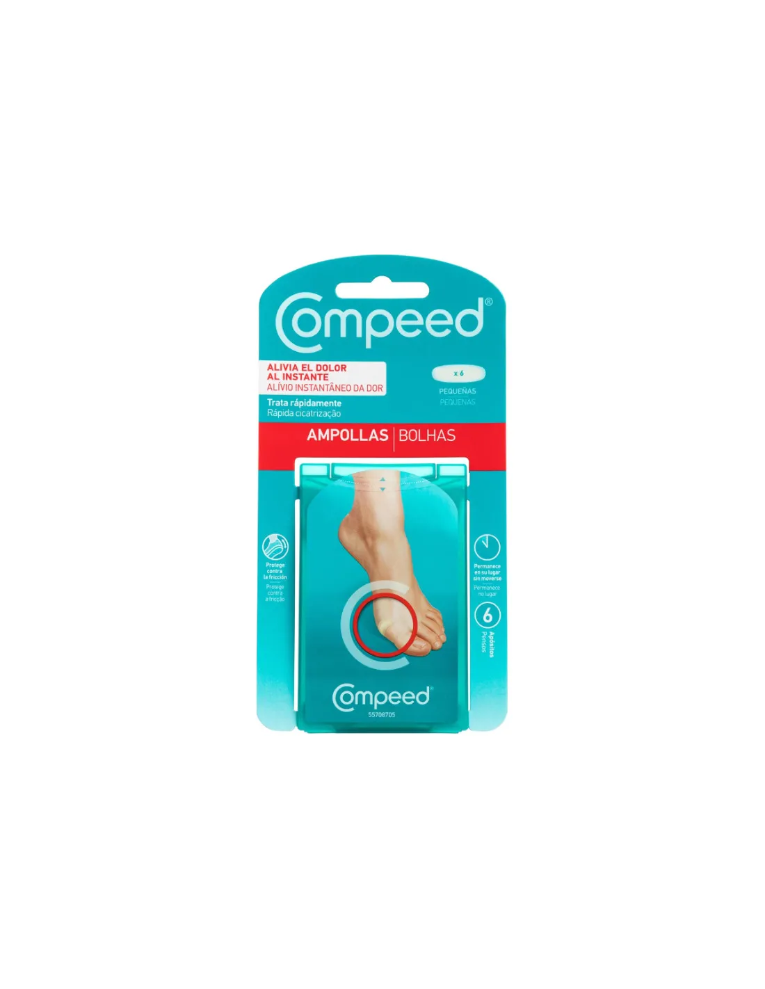 COMPEED AMPOLLAS HIDROCOLOIDE PEQUEÑAS 6 APOSITOS