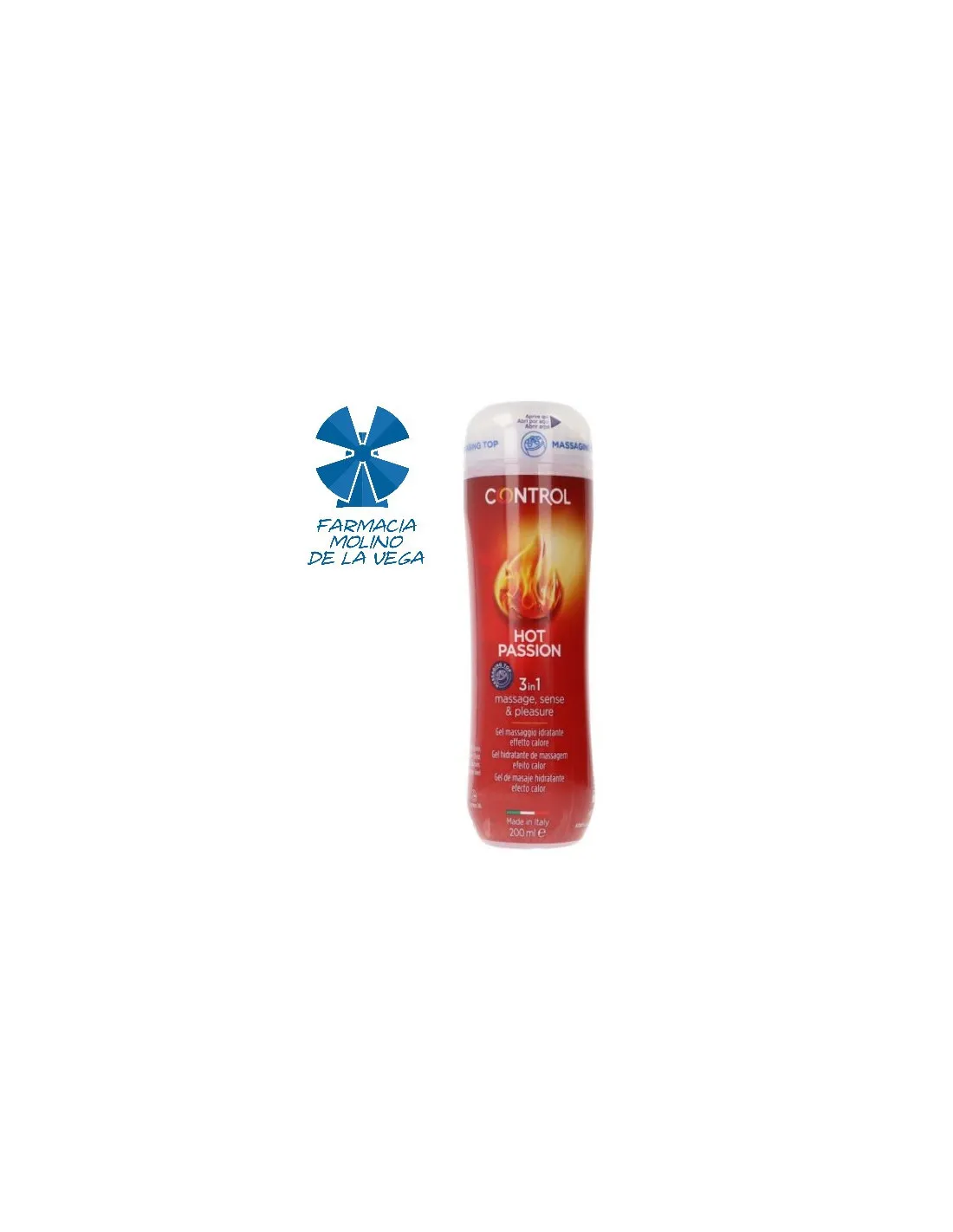CONTROL HOT PASSION GEL DE MASAJE 3 EN 1 200 ML