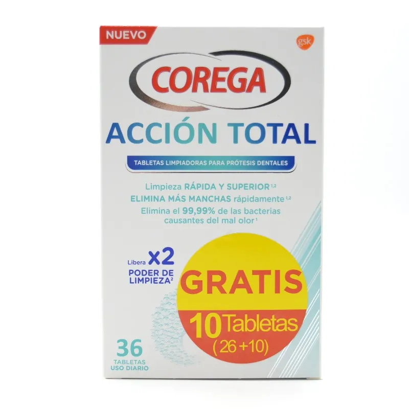 COREGA ACCION TOTAL LIMPIADOR PROTESIS 36 TABLET
