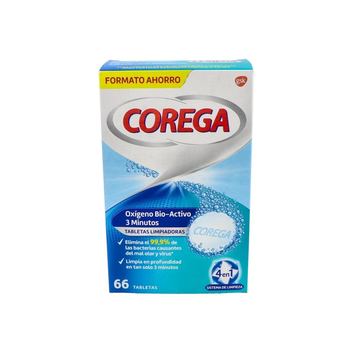 Corega Oxigeno Activo 66 Tabs
