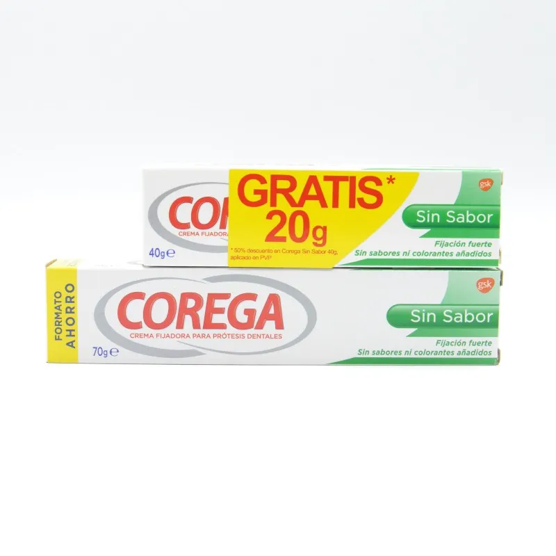 COREGA SIN SABOR 7 GR + 40 G(20% GRATIS)