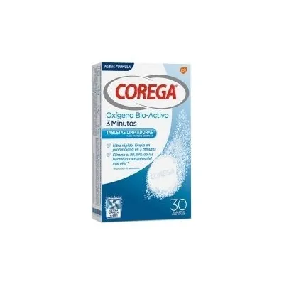 Corega® Oxígeno Bio-Activo 30 tabletas efervescentes