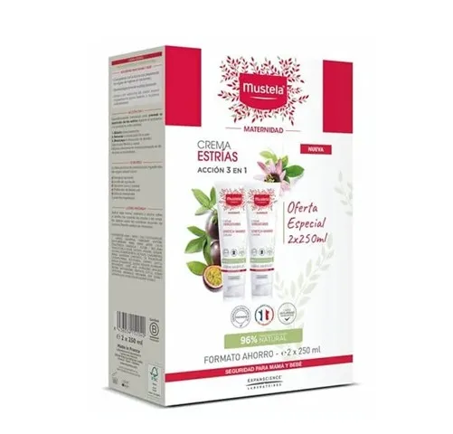 Crema Estrías Formato Ahorro, 2 x 250 ml. - Mustela