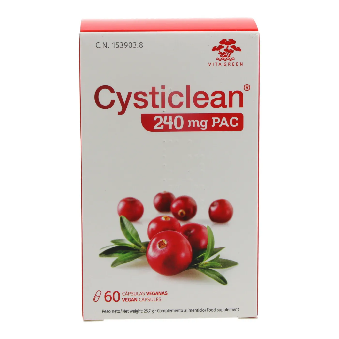 Cysticlean 240 Mg 60 Capsulas