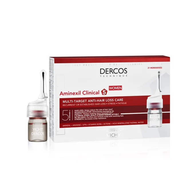 Dercos Aminexil Clinical 5 Mujer Vichy 21 Monodosis x 6 ml