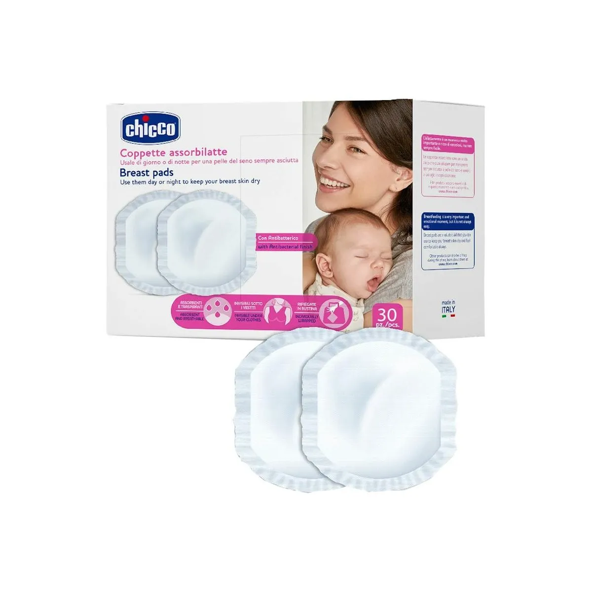 Discos Chicco Absorbentes Antibacterias 30pcs