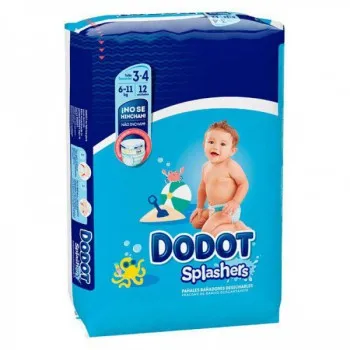 Dodot Splashers Talla 3-4 6-11 kg 12 ud