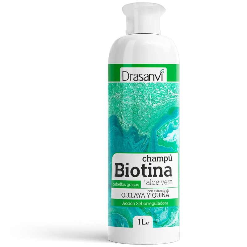 DRASANVI CHAMPU BIOTINA ALOE VERA CABELLO GRASO 1 LITRO