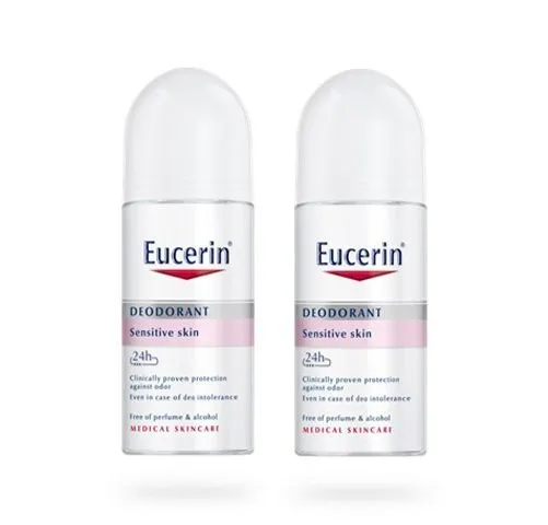 Desodorante Piel Sensible Roll-On 24h, 50 ml. + 50 ml. con 50% de Descuento! - Eucerin