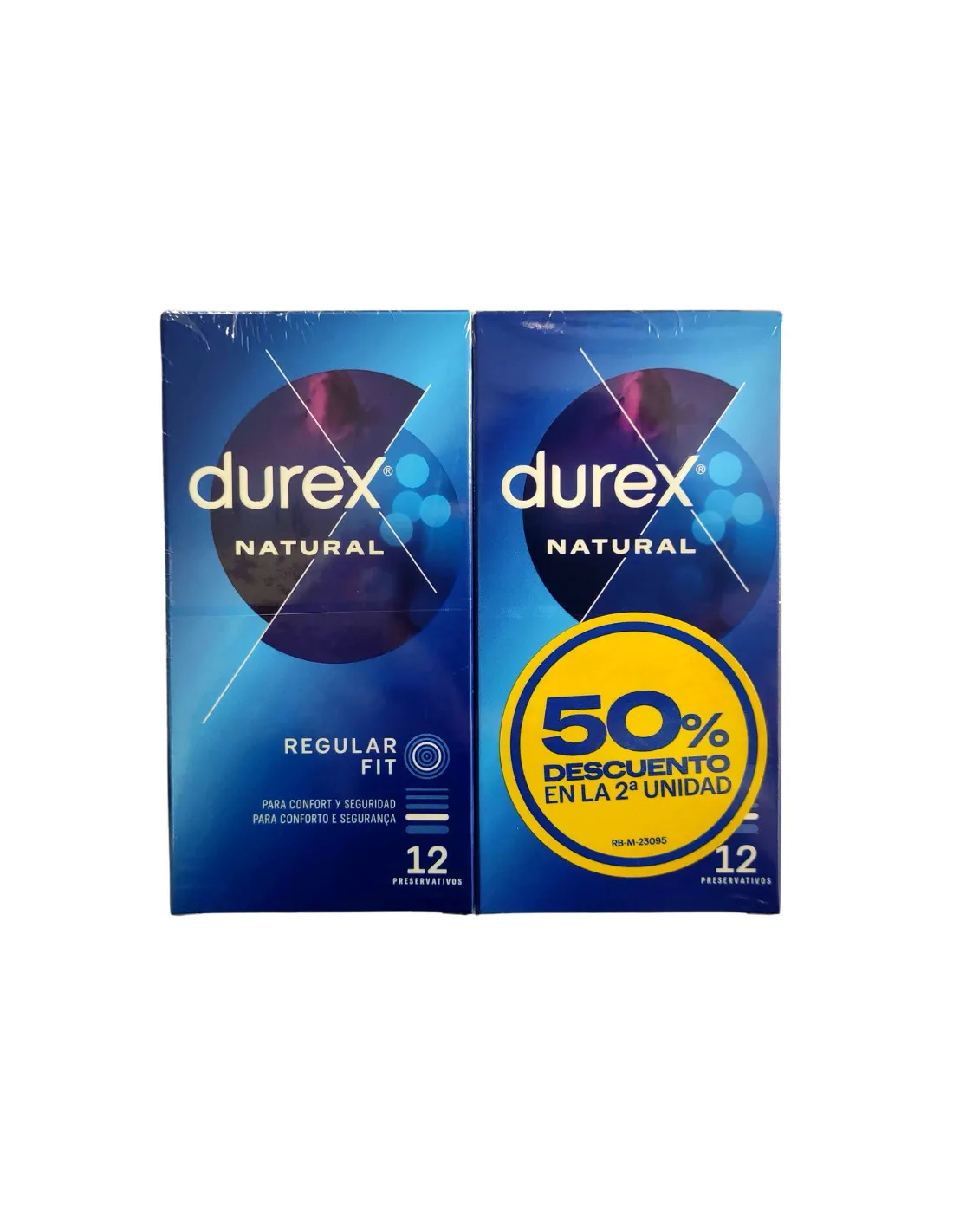 DUREX DUPLO NATURAL REGULAR FIT 2 x 12 PRESERVATIVOS