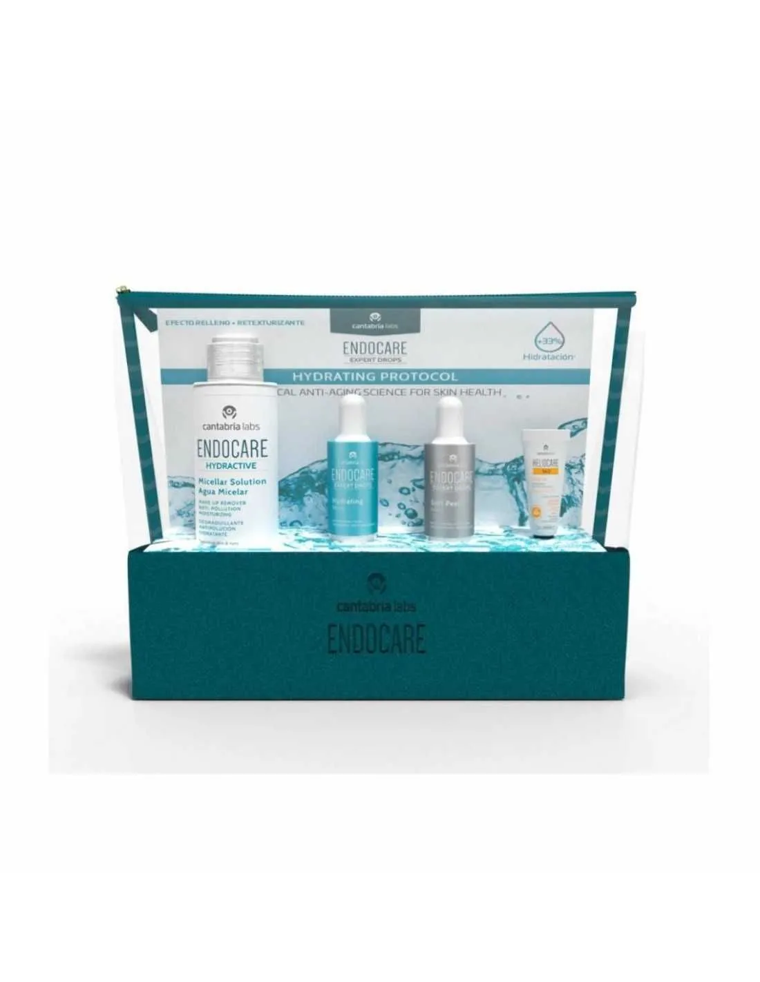 Endocare pack Expert Drops Hydrating + agua micelar