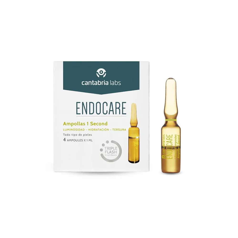 Endocare Essential 1 Second Ampollas Triple Flash, 4 ud.- Cantabria Labs