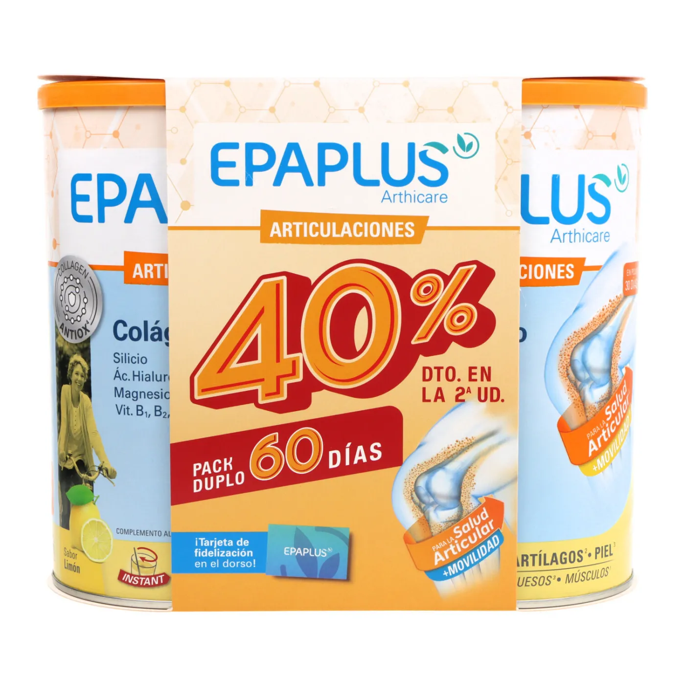 Epaplus Arthicare Polvo Instant 60 Dias 2 Envases 334,2 g Duplo Sabor Limon