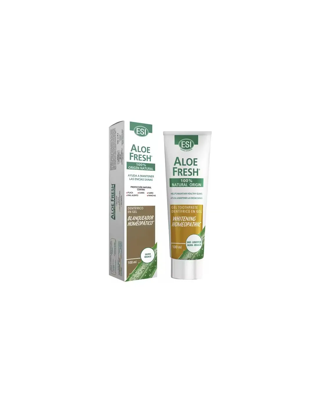 ESI ALOE FRESH DENTIFRICO BLANQUEADOR HOMEOPATICO 100 ML